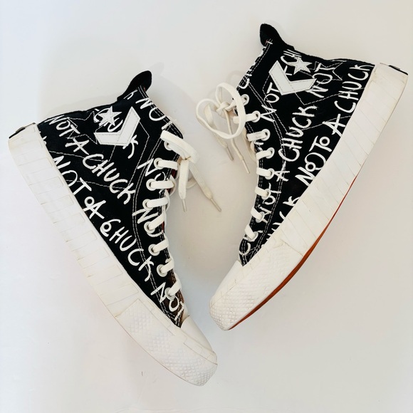 Converse Men's 9 Not a Chuck 70 HI UNT1TL3D Black White Platform Sneakers - Picture 5 of 16